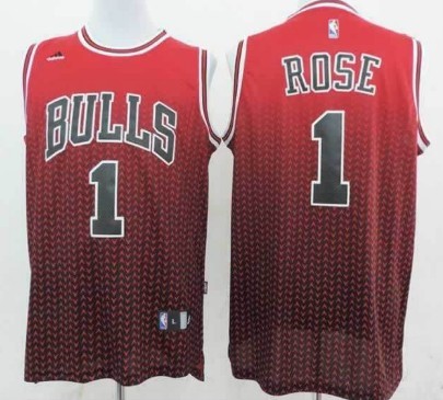 Chicago Bulls #1 Derrick Rose Resonate Fashion Red Jersey