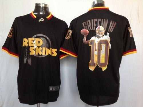 Nike Washington Redskins #10 Robert Griffin III Black Men's NFL Game All Star Fashion Jersey
