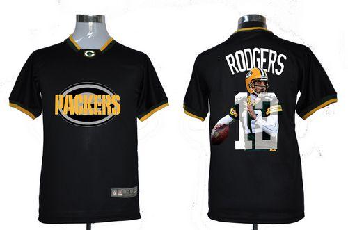Nike Green Bay Packers #12 Aaron Rodgers Black Game All Star Fashion Jersey