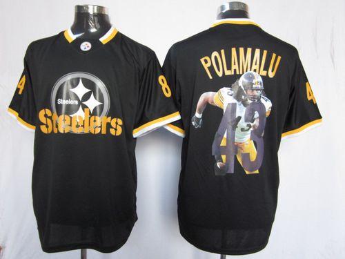 Nike Pittsburgh Steelers #43 Troy Polamalu Black Men's NFL Game All Star Fashion Jersey