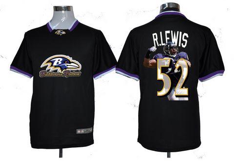 Nike Baltimore Ravens #52 Ray Lewis Black Men's NFL Game All Star Fashion Jersey