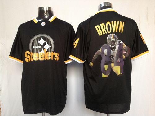 Nike Pittsburgh Steelers #84 Antonio Brown Black Men's NFL Game All Star Fashion Jersey