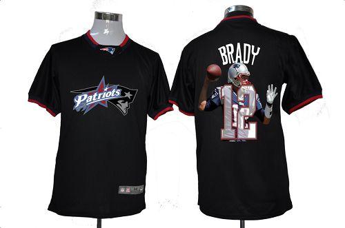 Nike New England Patriots #12 Tom Brady Black Game All Star Fashion Jersey
