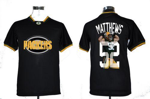 Nike Green Bay Packers #52 Clay Matthews Black Game All Star Fashion Jersey