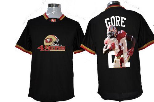 Nike San Francisco 49ers #21 Frank Gore Black Men's Game All Star Fashion Jersey