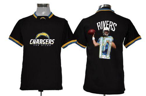 Nike San Diego Chargers #17 Philip Rivers Black Men's NFL Game All Star Fashion Jersey