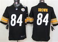 Nike Pittsburgh Steelers 84 Antonio Brown Black Game Jersey
