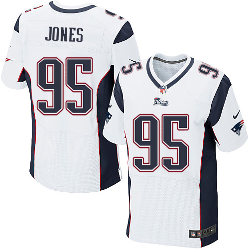 Nike New England patriots 95 Chandler Jones white Game Jersey