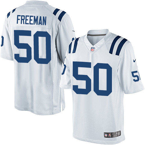 Nike Indianapolis Colts 50 Jerrell Freeman White Game Jerseys