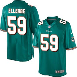 Nike Miami Dolphins 59 Dannell Ellerbe Green Game Jersey