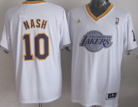 Los Angeles Lakers #10 Steve Nash Revolution 30 Swingman 2013 Christmas Day White Jersey