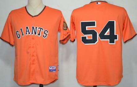 San Francisco Giants #54 Sergio Romo Orange Jersey
