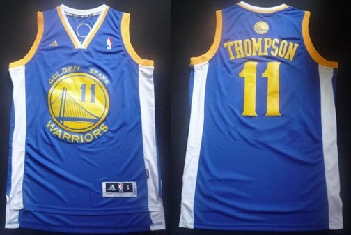 Golden State Warriors #11 Klay Thompson Revolution 30 Swingman Blue Jersey