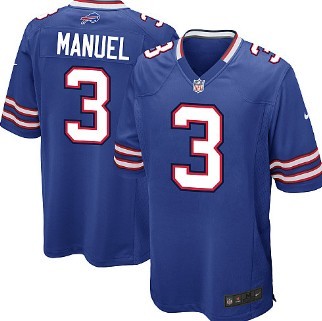 Nike Buffalo Bills #3 EJ Manuel Light Blue Game Jersey