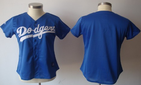 Los Angeles Dodgers Blank Blue Womens Jersey