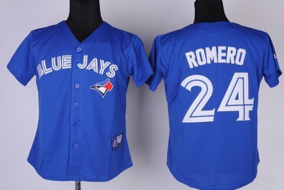 Toronto Blue Jays #24 Ricky Romero 2012 Blue Womens