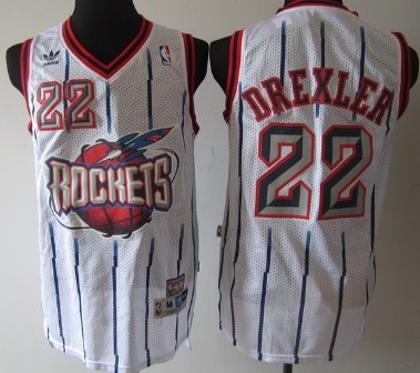 Houston Rocket #22 Clyde Drexler ABA Hardwood Classic Swingman White Jersey