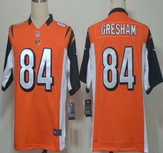 Nike Cincinnati Bengals 84 Jermaine Gresham Orange Game Jersey