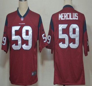 Nike Houston Texans 59 Whitney Mercilus Red Game Jersey