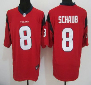 Nike Houston Texans 8 Matt Schaub Red Game Jersey