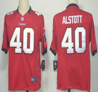 Nike Tampa Bay Buccaneers 40 Mike Alstott Red Game Jersey