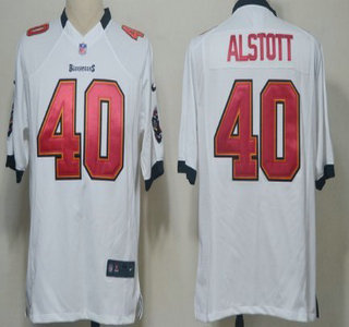 Nike Tampa Bay Buccaneers 40 Mike Alstott White Game Jersey