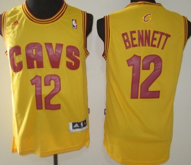 Cleveland Cavaliers #12 Anthony Bennett Revolution 30 Swingman Yellow Jersey