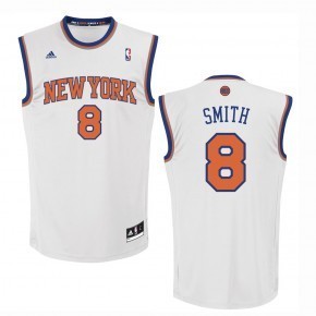 New York Knicks #8 Jr.Smith Revolution 30 Swingman 2013 White Jersey