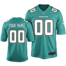 Kids Nike Miami Dolphins Customized 2013 Green Game Jersey