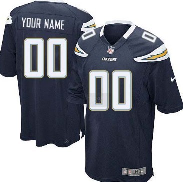 Kids Nike San Diego Chargers Customized Navy Blue Game Jersey
