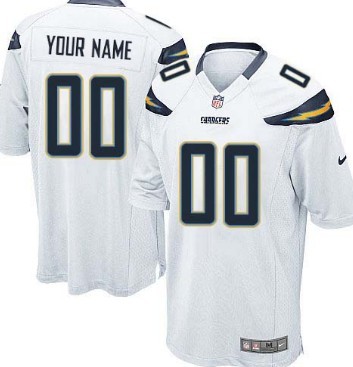 Kids Nike San Diego Chargers Customized White Game Jersey