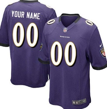 Kids Nike Baltimore Ravens Customized Purple Game Jersey