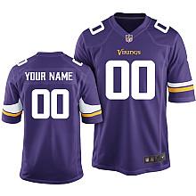 Kids Nike Minnesota Vikings Customized 2013 Purple Game Jersey