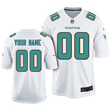 Kids Nike Miami Dolphins Customized 2013 White Game Jersey