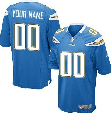 Kids Nike San Diego Chargers Customized Light Blue Game Jersey
