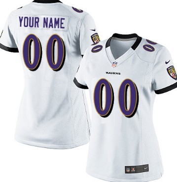 woman Nike Baltimore Ravens Customized White Game Jersey