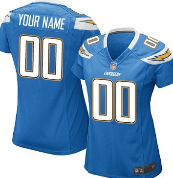 Womens Nike San Diego Chargers Customized Light Blue Game Jersey