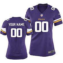 Womens Nike Minnesota Vikings Customized 2013 Purple Game Jersey