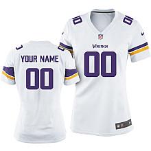 womanNike Minnesota Vikings Customized 2013 White Game Jersey