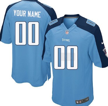 Nike Tennessee Titans Customized Light Blue Game Jersey