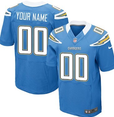 Nike San Diego Chargers Customized Light Blue Elite Jersey