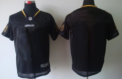 Nike San Diego Chargers Customized Lights Out Black Elite Jersey