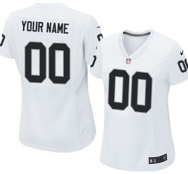 Nike Oakland Raiders Customized White Game Jersey