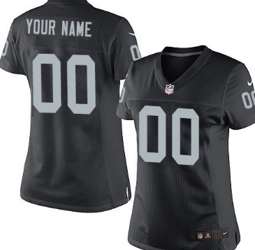 Nike Oakland Raiders Customized Black Game Jersey