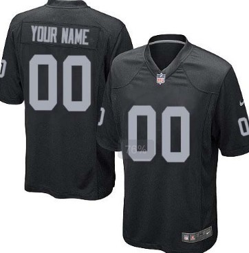 Nike Oakland Raiders Customized Black Game Jersey