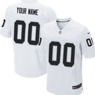 Nike Oakland Raiders Customized White Elite Jersey