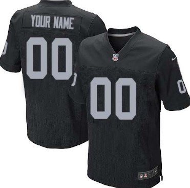 Nike Oakland Raiders Customized Black Elite Jersey