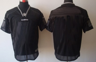 Nike Oakland Raiders Customized Lights Out Black Elite Jersey
