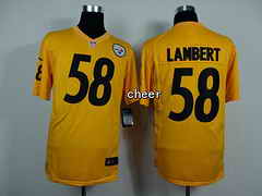 NFL game Jersey Pittsburgh Steelers #58 Lambert yellow Jersey