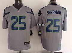 NFL game Jersey Seattle Seahawks #25 Sherman grey Jersey